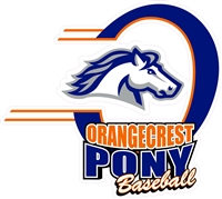 Orangecrest Pony Baseball Custom Car Window Decals | Stickers