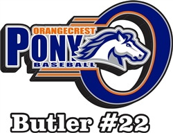 Orangecrest Pony Baseball Car Decals