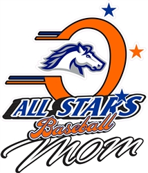 Orangecrest Pony Baseball Mom Car Window Decal