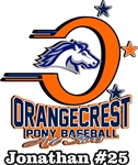 Orangecrest Pony Baseball Car Window Decal