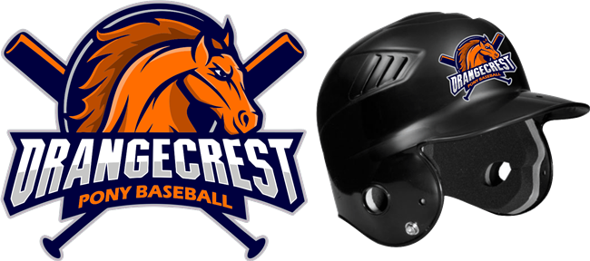 Orangecrest Pony Baseball All Stars Custom Helmet Decal