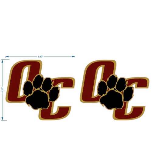 Old Colony Lacrosse Helmet Decals