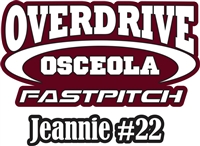 OOF OSCEOLA Overdrive Custom Baseball Car Window Decals 1