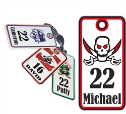 Palm Bay Pirates Custom Football Custom Hockey Bag Tags
