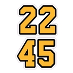 Peninsula Prowl Youth Hockey Association Individual Number Helmet Decals