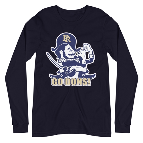 Pico Rivera Youth Football and Cheer Navy Unisex Long Sleeve