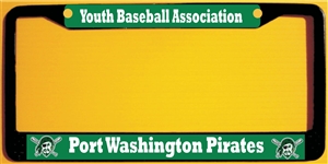 Port Washington Pirates Baseball Custom License Metal Plate Frame
