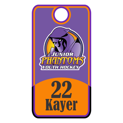 Phantoms Youth Hockey Association Custom Bag Tag