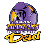 Phantoms Youth Hockey Association Dad Car Window Decal