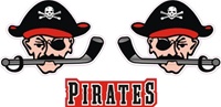 Pirate Helmet decal mascot logo