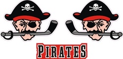 Pirate Helmet decal mascot logo