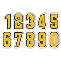 Honey Badgers Helmet Number Sheet