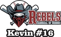 Rebels Baseball of Oregon Car Window Decal #1