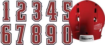 Baseball & Softball Batting Helmet Number Sheets