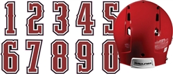 Baseball & Softball Batting Helmet Number Sheets