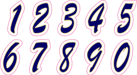 Roxbury Rage Baseball Custom Batting Helmet Numbers