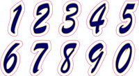 Roxbury Rage Baseball Custom Batting Helmet Numbers