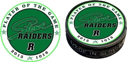 Custom Hockey Souvenir Game Puck Decals & Awards
