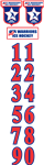 Hockey Helmet Number Stickers
