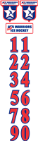 USA Warrior Helmet decals & Numbers