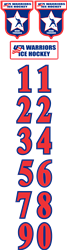 Hockey Helmet Number Stickers