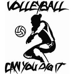 Customized Volleyball CAr Window Decal