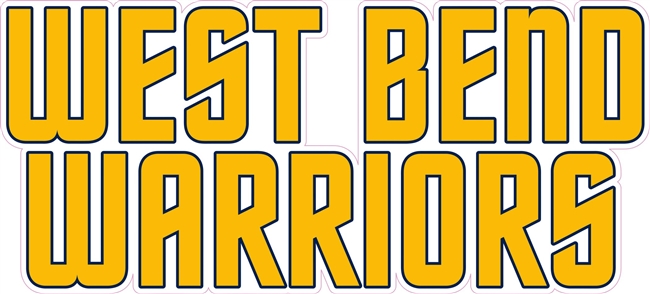 West Bend Warrior Custom Baseball Decals | Stickers for your Car Window