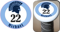 West Bend West Spartans Youth Baseball Custom Baseball Bat Knobs