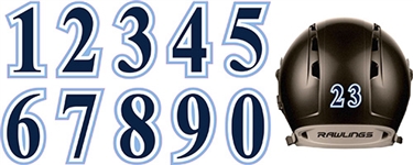 West Bend West Spartans Custom Helmet Number Sheets Decals