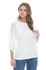 FDJ Embroidered Lace Fancy Sleeve Top