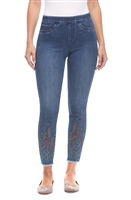 FDJ Pull On Floral Bottom Ankle Jean