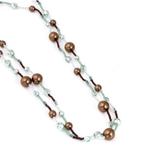 Crystal, Pearl & Seed Bead Necklace