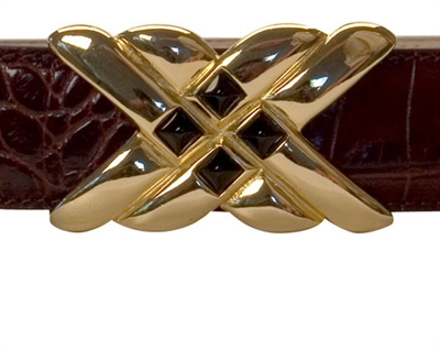 Terry Stack Raised Gold Interchangeable Buckle