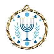 Hanukkah Menorah Insert Medal