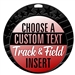 Track and Field Full Color Custom Text Insert Medal