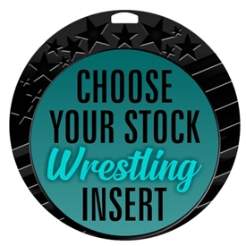 Wrestling Full Color Insert Medal