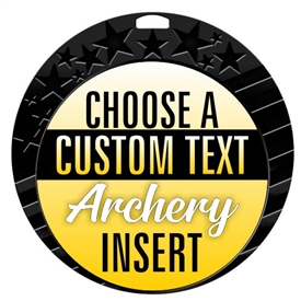 Archery Full Color Custom Text Insert Medal