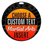 Martial Arts Full Color Custom Text Insert Medal