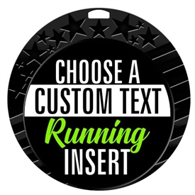 Running Full Color Custom Text Insert Medal