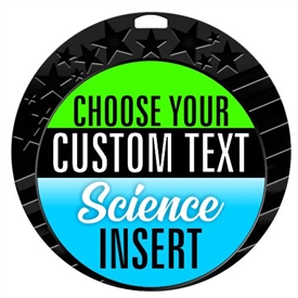 Science Full Color Custom Text Insert Medal