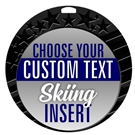 Skiing Full Color Custom Text Insert Medal