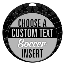 Soccer Full Color Custom Text Insert Medal