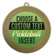 Pickleball Full Color Custom Text Insert Medal