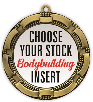 Body Building Full Color Insert Medal