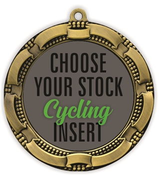 Cycling Full Color Insert Medal