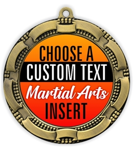 Martial Arts Full Color Custom Text Insert Medal