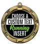 Running Full Color Custom Text Insert Medal