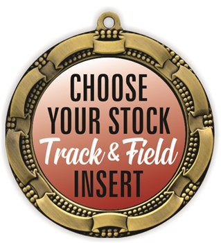 Track and Field Full Color Insert Medal