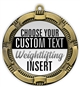 Weight Lifting Full Color Custom Text Insert Medal