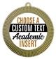 Academic Full Color Custom Text Insert Medal